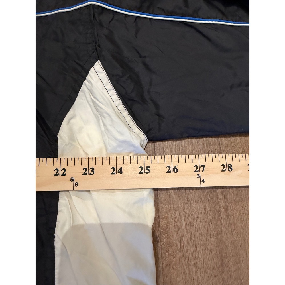 Wilson Windbreaker Jacket Mens Large Black White Blue Full Zip Embroidered Logo - Picture 6 of 7